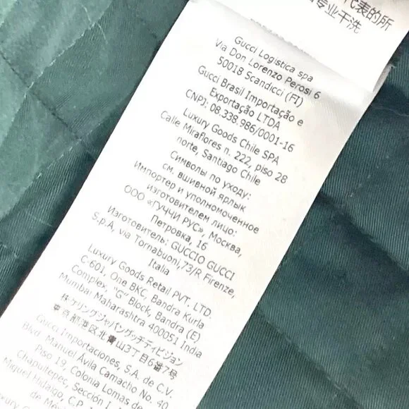 GUCCI Dog Puppy Doggie Pet coat GG For dogs cotton Red/Green - Picture 3 of 14